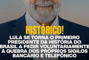 Lula pede abertura de sigilos condicionada à adesão de Flávio Bolsonaro