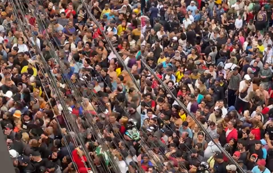 Inauguração de loja causa tumulto no Brás e fila chega à Avenida do Estado